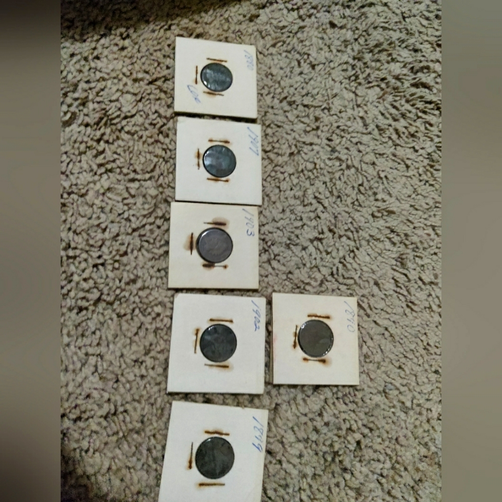 X7 Antique One Cent Coins